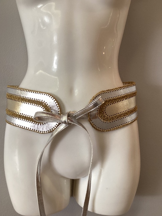 Cynthia Rowley Accessories - Cynthia Rowley Metallic Vegan Leather Belt